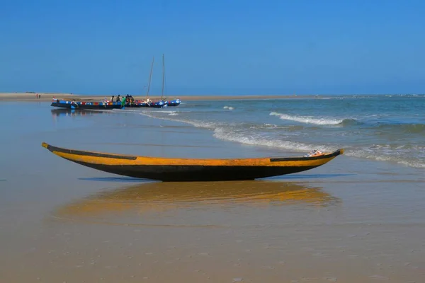 Cena Manhã Praia Morondava Madagascar — Fotografia de Stock