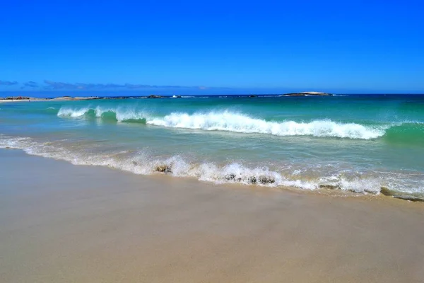 Πράσινο Κύμα Στο Camps Bay Κέιπ Τάουν — Φωτογραφία Αρχείου