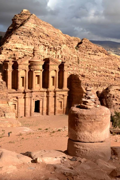 Veduta Del Monastero Petra Giordania — Foto Stock