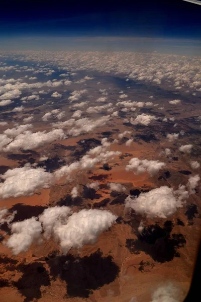View of the Sahara desert from above