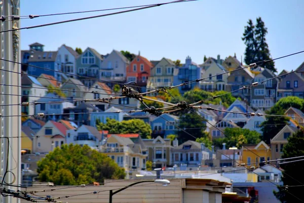 Kolorowa Dzielnica San Francisco Kalifornia — Zdjęcie stockowe