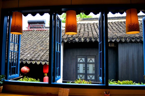 Tradycyjna Chińska Architektura Zhujiajiao Szanghaj — Zdjęcie stockowe