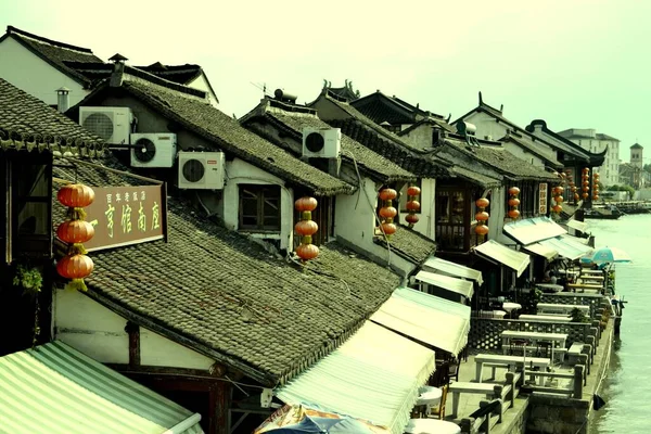 Architecture Traditionnelle Chinoise Zhujiajiao Shanghai — Photo