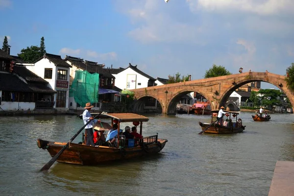 Arquitetura Tradicional Chinesa Zhujiajiao China — Fotografia de Stock