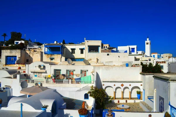 Famous White Blue Architecture Sidi Bou Said Tunisia — Stock Photo, Image