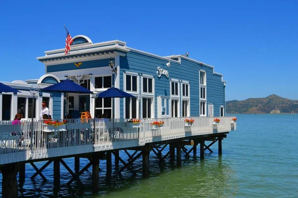 Güzel sahil kasabası Sausalito, California