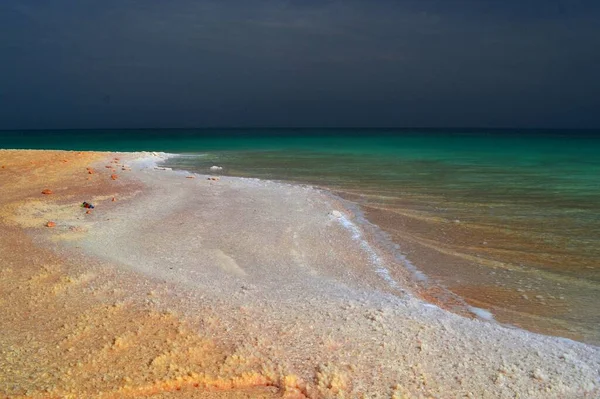 Působivé Geologické Útvary Mrtvého Moře Izrael — Stock fotografie