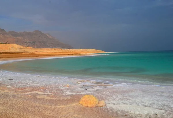 이스라엘 해에서의 인상적 지질학적 — 스톡 사진