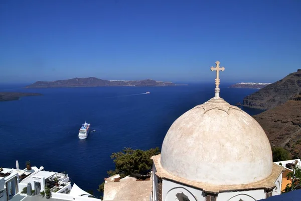 Beautiful View Cultural Sites Oia Santorini Greece — Stock Photo, Image