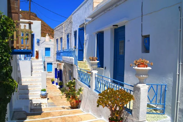 Beautiful Blue White Architecture Milos Greece — Stock Photo, Image
