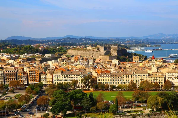 Vista Sulla Bellissima Città Corfù Grecia — Foto Stock