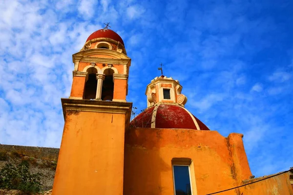 Schöne Kirche Korfu Stadt Griechenland — Stockfoto
