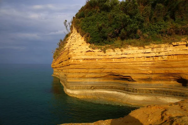 Plage Rochers Pittoresques Sidari Île Corfou Grèce — Photo