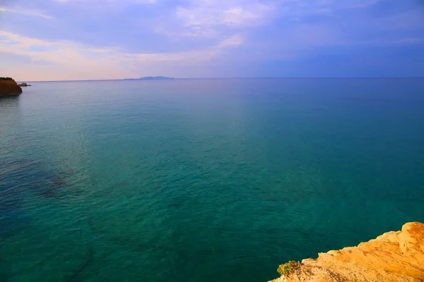 希腊科孚岛Sidari风景岩石海滩 — 图库照片