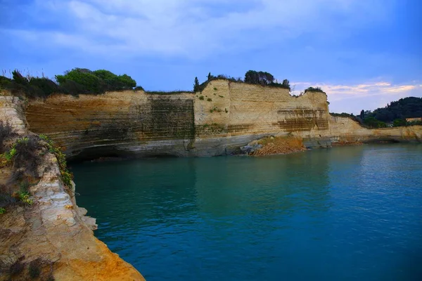 Malerischer Felsstrand Sidari Insel Korfu Griechenland — Stockfoto