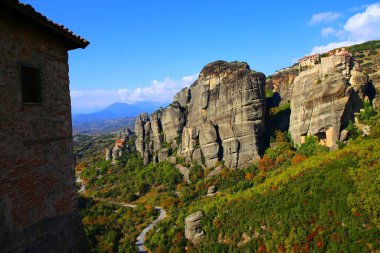 Uzak antik Meteora manastırları, Yunanistan