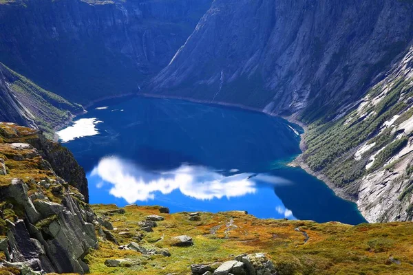 Piękny Widok Góry Trolltunga Norwegia — Zdjęcie stockowe