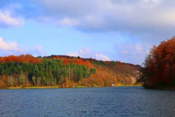 Naturaleza Beautfiul Parque Nacional Los Lagos Plitvice Croacia — Foto de Stock