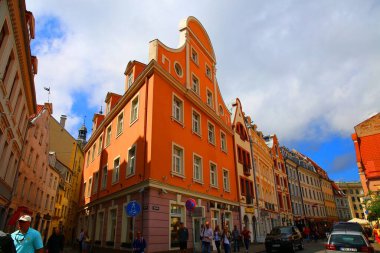 Riga, Letonya 'da renkli mimari