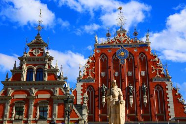 Riga, Letonya 'da renkli mimari