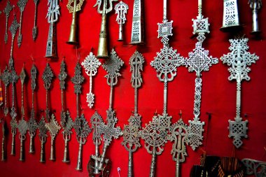 Metallic Ethiopian crosses, Lalibela clipart