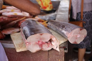 Mindelo, Cape Verde 'deki marketten taze balık.