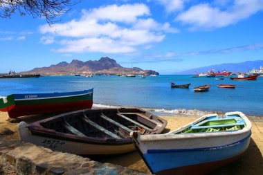 Balıkçılık ve tekneler, Sao Vicente Adası, Cape Verde