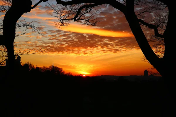 Чудове Небо Після Заходу Сонця Лондоні — стокове фото