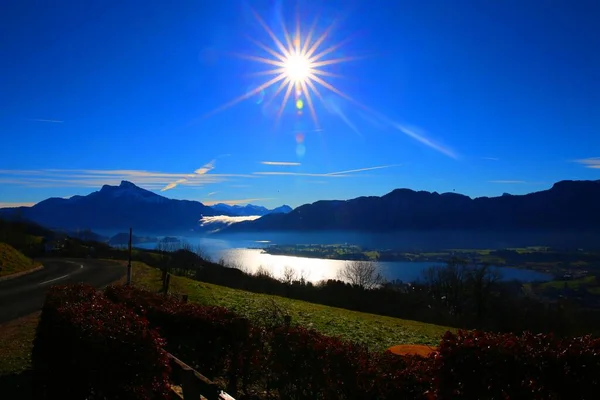 Día Soleado Mondsee Austria — Foto de Stock