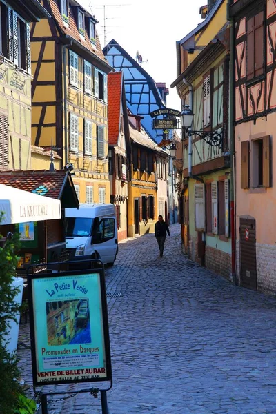 Fransa Nın Alsace Kentindeki Renkli Colmar Kasabası — Stok fotoğraf