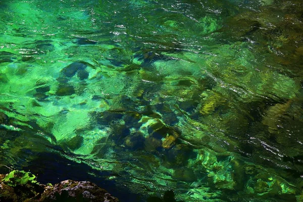 Όμορφο Πράσινο Νερό Στο Φαράγγι Vintgar Σλοβενία — Φωτογραφία Αρχείου
