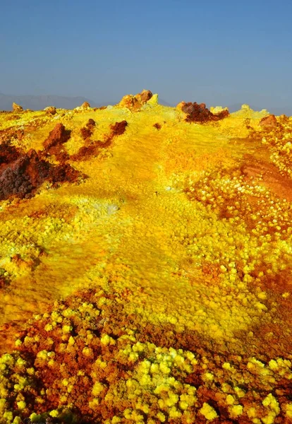 Dallol Yellow Surface Danakil Depression — Stock Photo, Image