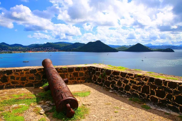 Historische Festung Auf Der Taubeninsel Rodney Bay Saint Lucia — Stockfoto