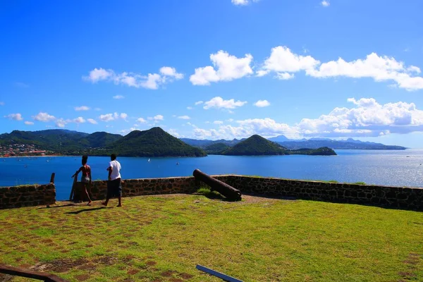 Fortificazione Storica Sull Isola Dei Piccioni Rodney Bay Santa Lucia — Foto Stock