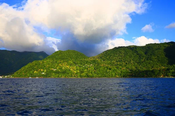 Üppiger Strand Von Anse Castanet Soufriere Saint Lucia — Stockfoto