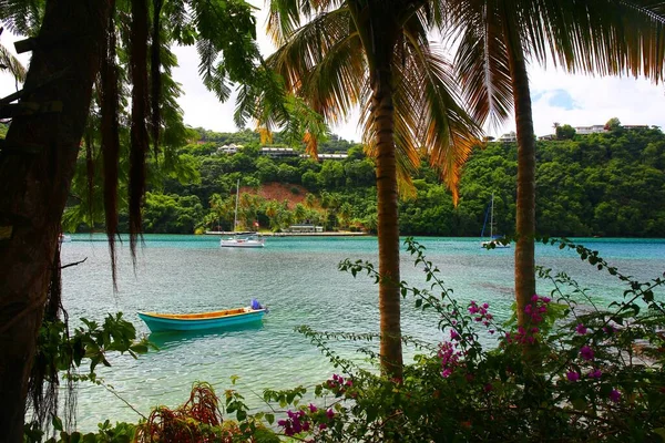 Mooiste Plek Het Caribisch Gebied Marigot Bay Saint Lucia — Stockfoto