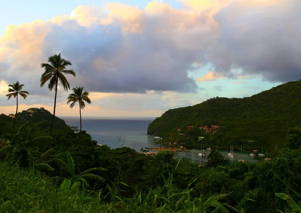 Mooiste Plek Het Caribisch Gebied Marigot Bay Saint Lucia — Stockfoto