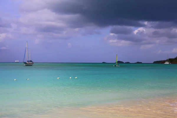 Spiaggia Tropicale Esotica Isola Dei Caraibi Antigua Barbuda — Foto Stock