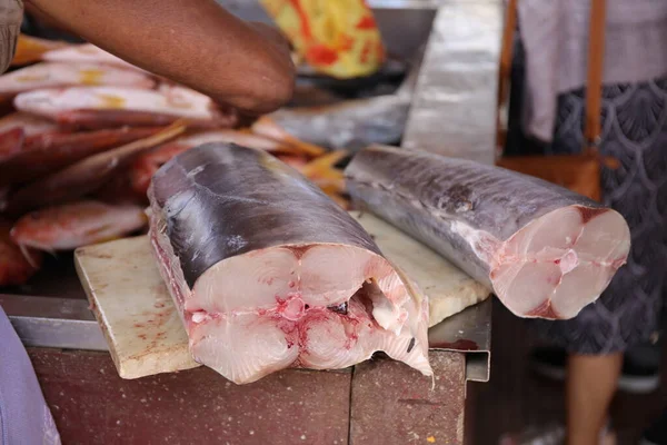 Mindelo, Cape Verde 'deki marketten taze balık.