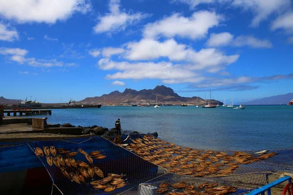 Pesca Barcos Isla Sao Vicente Cabo Verde — Foto de Stock
