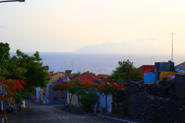 Sao Felipe 'nin güzel manzarası, Fogo Adası, Cape Verde