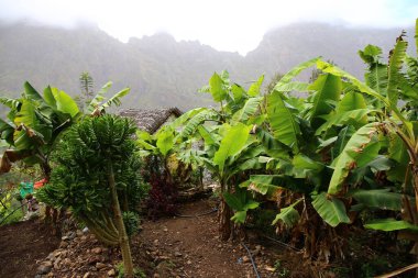 Santo Antao adasının güzel dağları, Cape Verde