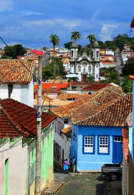 Brezilya 'nın Minas Gerais eyaletinin güzel sömürge şehri Sao Joao del Rei.