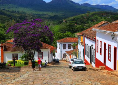 Koloni kasabası Tiradentes 'in manzarası