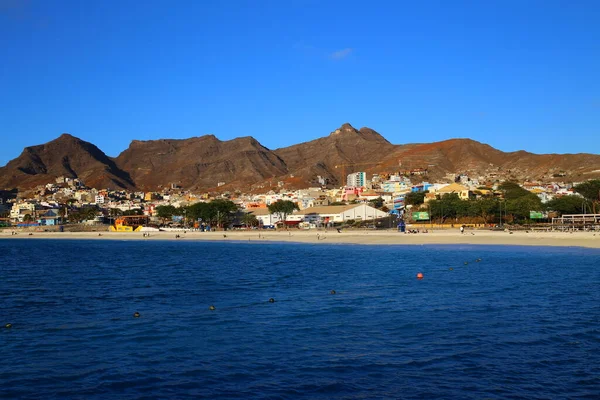 Vista Panorámica Playa Laginha Mindelo Isla Sao Vicente Cabo Verde — Foto de Stock