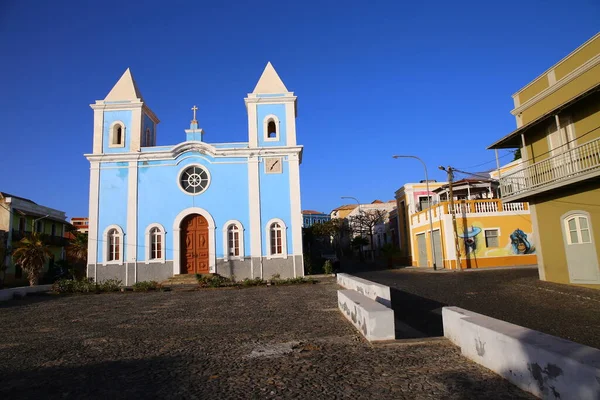 Μπλε Εκκλησία Στο Σάο Φελίπε Πράσινο Ακρωτήριο — Φωτογραφία Αρχείου