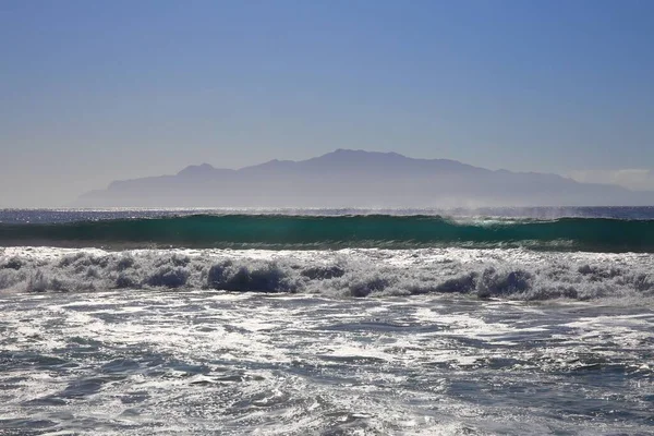 Θεαματικά Κύματα Στο Σάο Φελίπε Νησί Φόγκο Πράσινο Ακρωτήριο — Φωτογραφία Αρχείου