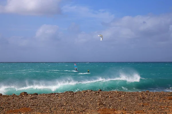 Прекрасні Бірюзові Хвилі Острові Сел Кабо Верде — стокове фото