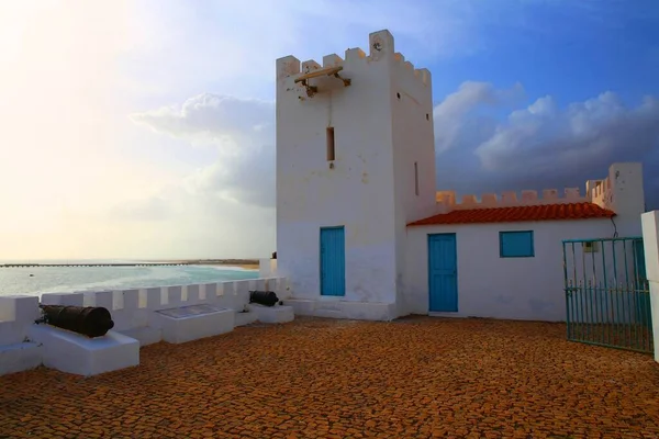 White Blue Fort Vila Maio Cape Verde — Stock Photo, Image