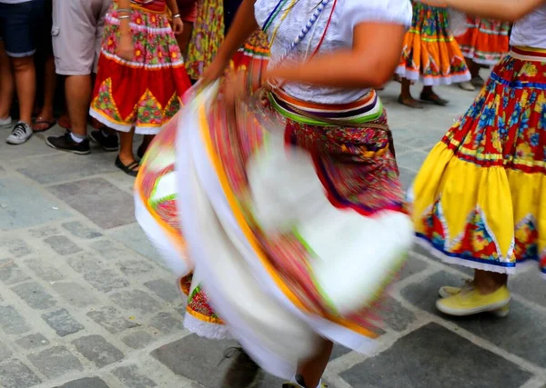 Danseurs Maracatu Dans Rue Produisant Pendant Carnaval — Photo